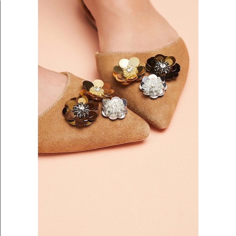 ANTHROPOLOGIE BILL BLASS SYLVIE EMBELLISHED FLATS - Picture 5 of 7
